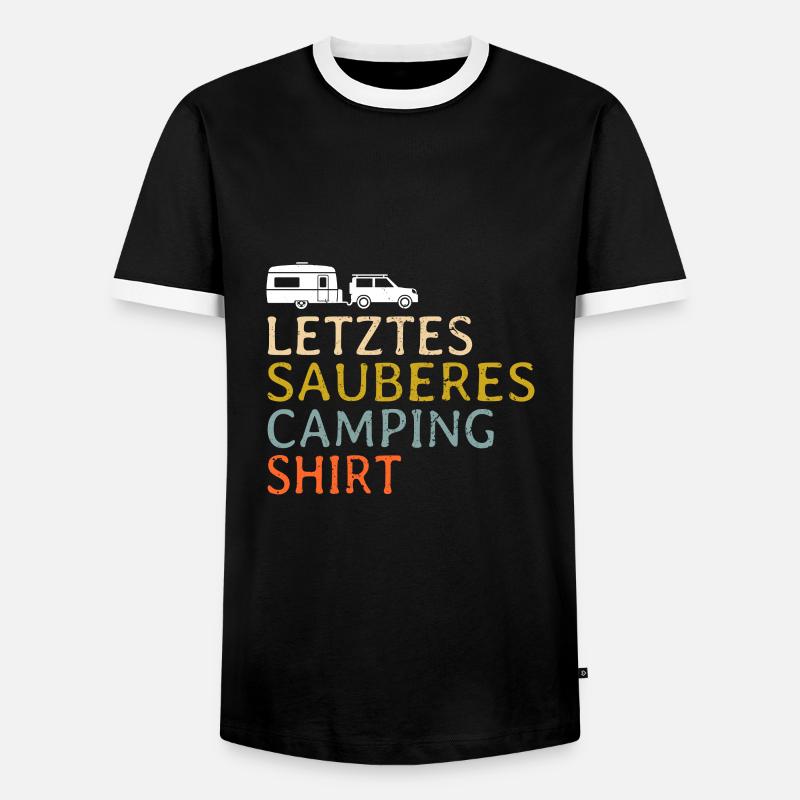 Camping Wohnwagen Camper - Männer Kontrast-T-Shirt - Schwarz/Weiß