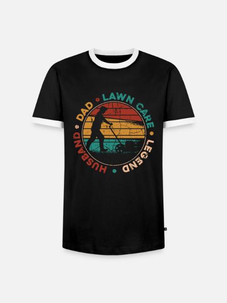 Lawn Mower Lawn Mower Garden - Men's Ringer Shirt - black/white