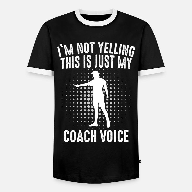 Coach Trainer - Männer Kontrast-T-Shirt - Schwarz/Weiß