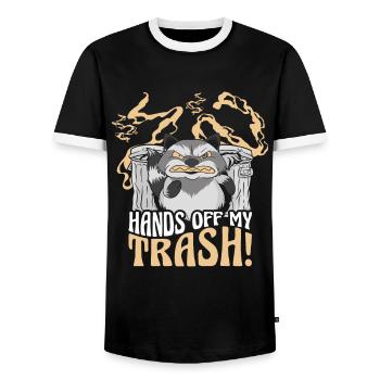 Raton laveur - T-shirt contrasté Homme - noir/blanc - Devant - AI Model Female 172 light (172cm) & AI Model Male 178 light (178cm)