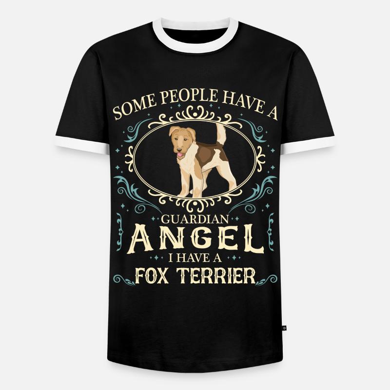 Fox Terrier Dog - Men's Ringer Shirt - black/white