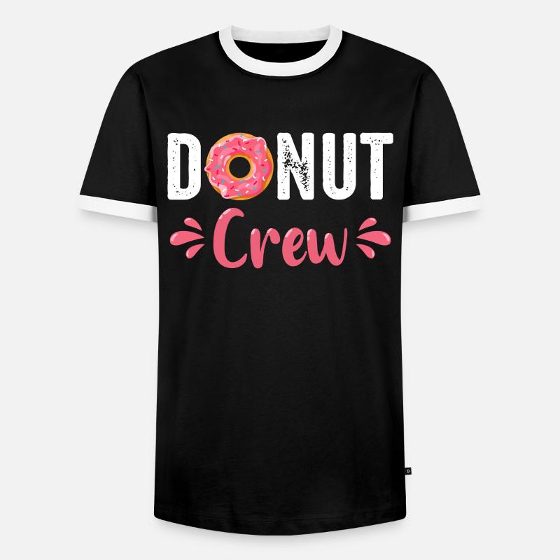 Donut Donuts Candy Bagel - Men's Ringer Shirt - black/white