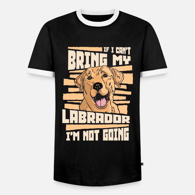 Labrador Hund - Männer Kontrast-T-Shirt - Schwarz/Weiß