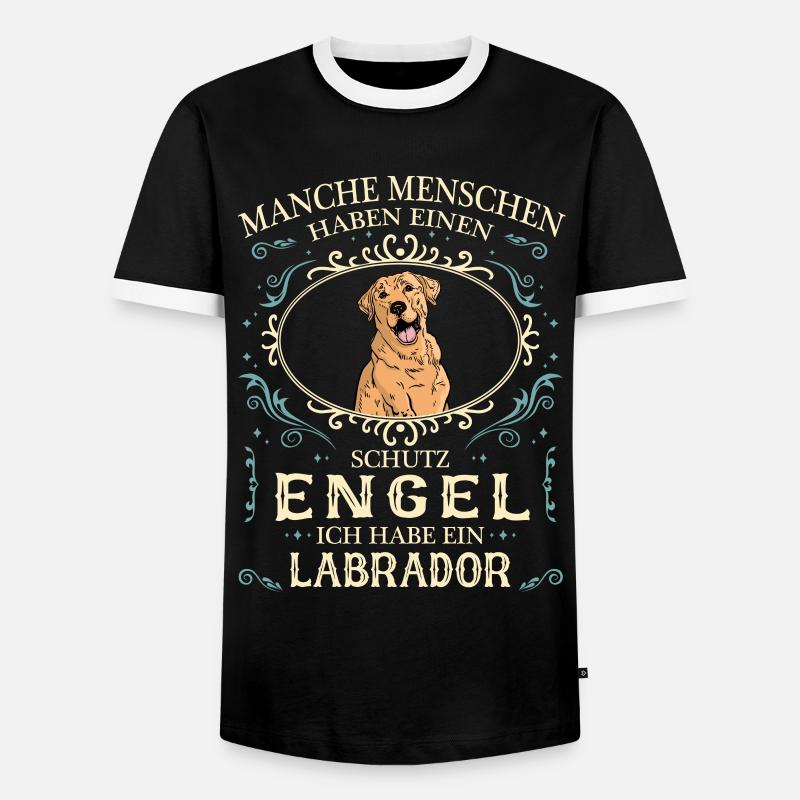 Labrador Hund Hundehalter - Männer Kontrast-T-Shirt - Schwarz/Weiß
