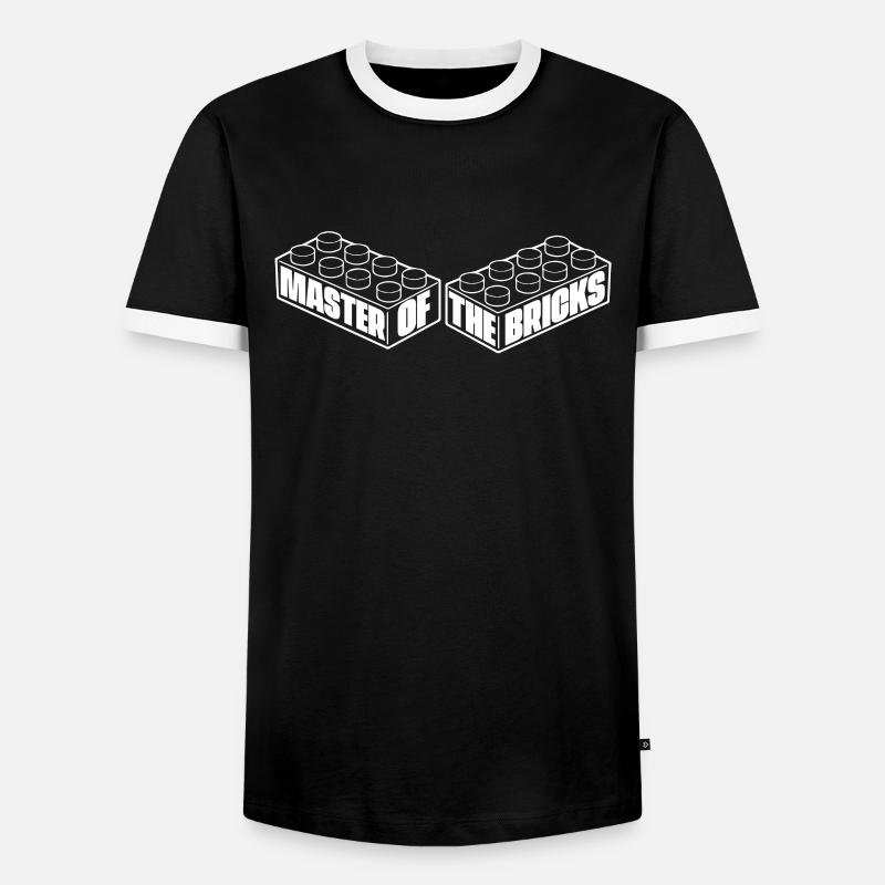 Brick Builder Brick Building Master Builder - Männer Kontrast-T-Shirt - Schwarz/Weiß