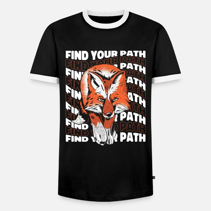 Fox Foxes Animal - Men's Ringer Shirt - black/white