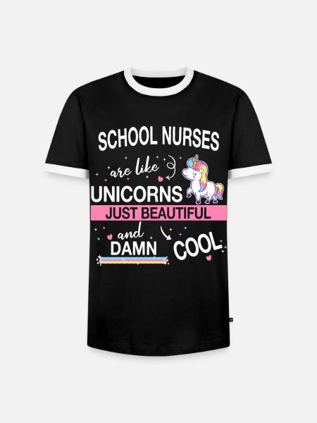 Schulkrankenschwester Gesundheitswesen Schulkranke - Männer Kontrast-T-Shirt - Schwarz/Weiß