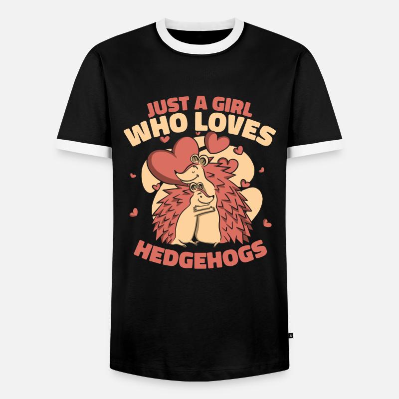 Igel Stachelig Tier Igel - Männer Kontrast-T-Shirt - Schwarz/Weiß