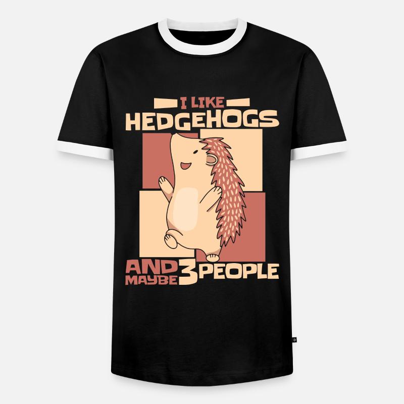 Igel Stachelig Tier Igel - Männer Kontrast-T-Shirt - Schwarz/Weiß