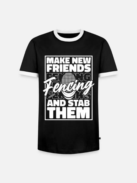 Fencing Fencer - Men's Ringer Shirt - black/white