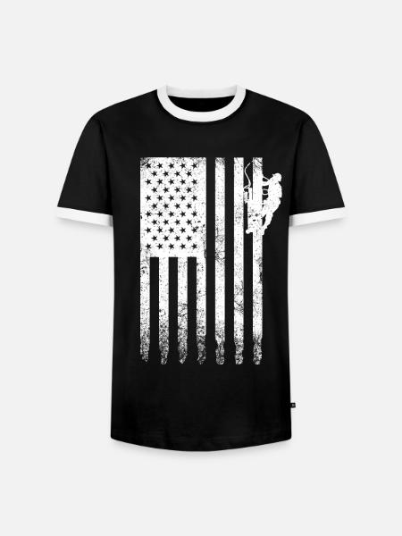 Lineman Elektrokabel Strommast Elektriker - Männer Kontrast-T-Shirt - Schwarz/Weiß
