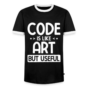 Software Ingenieur Informatiker Programmierer - Männer Kontrast-T-Shirt - Schwarz/Weiß - Vorne - AI Model Female 172 light (172cm) & AI Model Male 178 light (178cm)