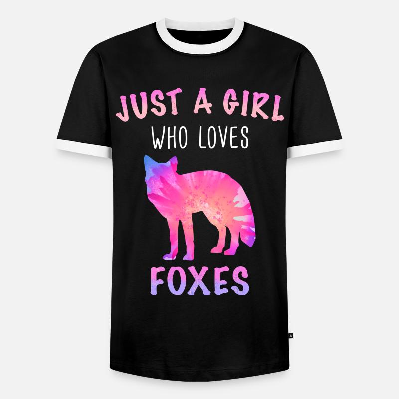 Fox Foxes Animal - Men's Ringer Shirt - black/white