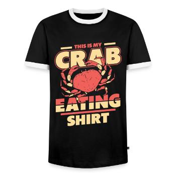 Krabbe Einsiedlerkrebs Krabben Krebs - Männer Kontrast-T-Shirt - Schwarz/Weiß - Vorne - AI Model Female 172 light (172cm) & AI Model Male 178 light (178cm)