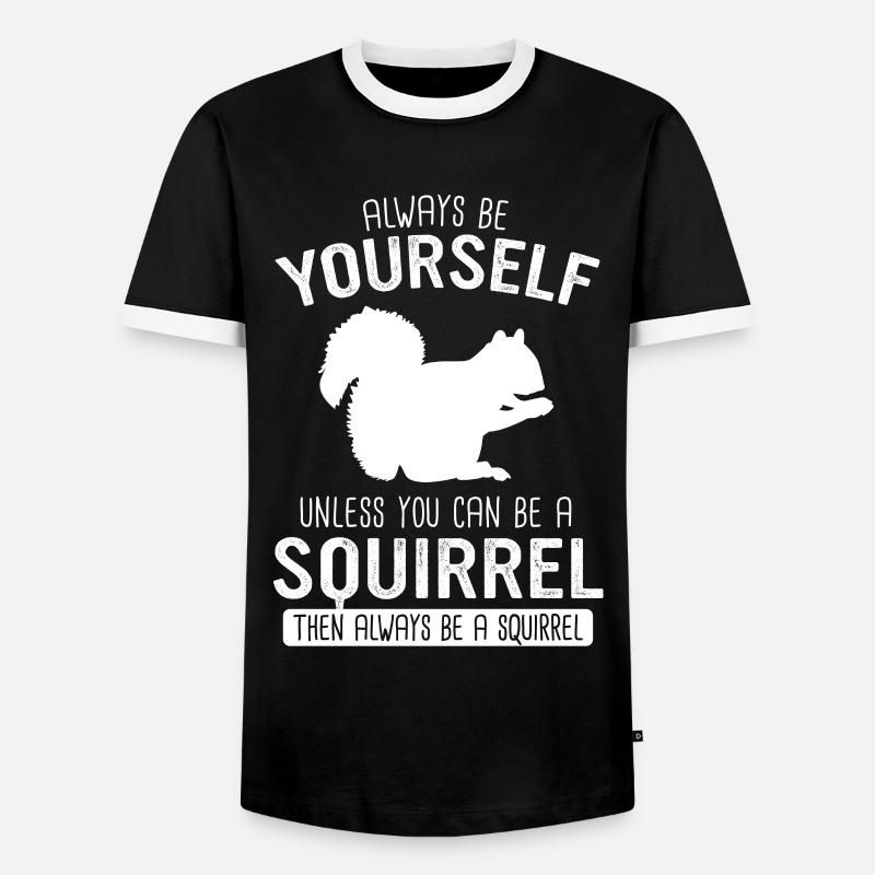 Squirrel Animal - Men's Ringer Shirt - black/white
