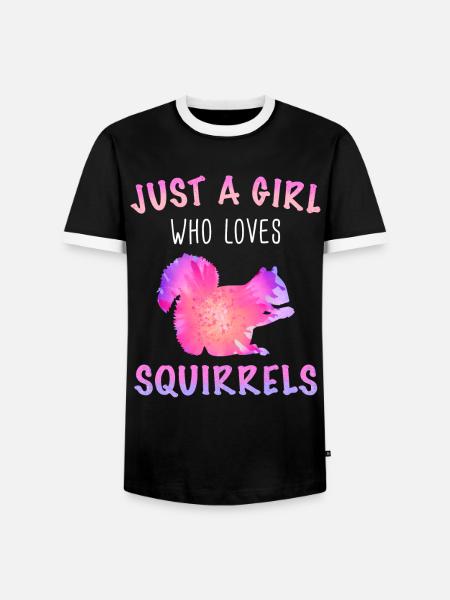 Squirrel Animal - Men's Ringer Shirt - black/white