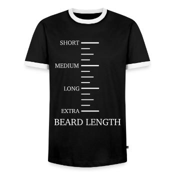 Bart Schnurrbart Bärtige Männer - Männer Kontrast-T-Shirt - Schwarz/Weiß - Vorne - AI Model Female 172 light (172cm) & AI Model Male 178 light (178cm)