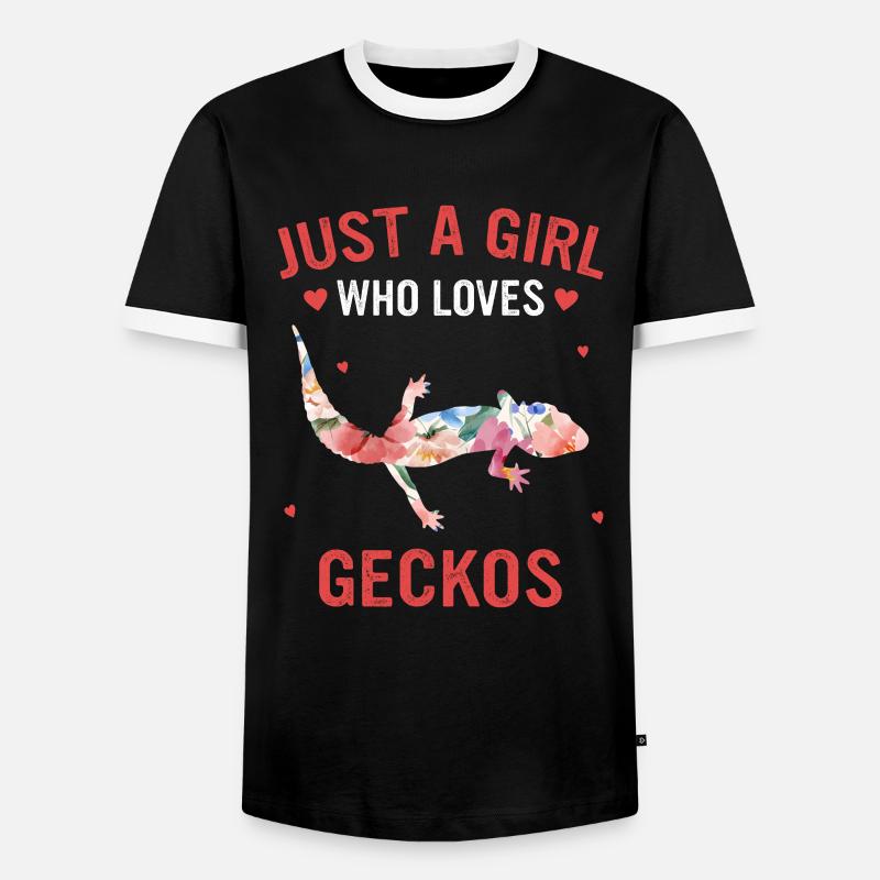 Gecko Gecko's Lizard - Men's Ringer Shirt - black/white