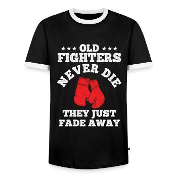 Boxsport Boxing - Männer Kontrast-T-Shirt - Schwarz/Weiß - Vorne - AI Model Female 172 light (172cm) & AI Model Male 178 light (178cm)