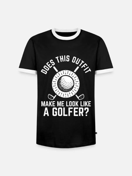 Golfplatz zum Golfen Golf - Männer Kontrast-T-Shirt - Schwarz/Weiß