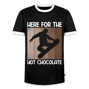 Snowboard Spruch für Snowboarder - Männer Kontrast-T-Shirt - Schwarz/Weiß - Vorne - AI Model Female 172 light (172cm) & AI Model Male 178 light (178cm)