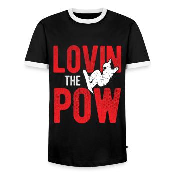Snowboard Spruch für Snowboarder - Männer Kontrast-T-Shirt - Schwarz/Weiß - Vorne - AI Model Female 172 light (172cm) & AI Model Male 178 light (178cm)