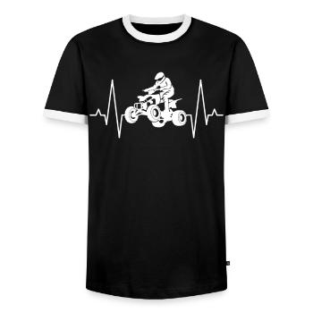Quad Driver Off-road Off-road Vehicle Gift - T-shirt contrasté Homme - noir/blanc - Devant - AI Model Female 172 light (172cm) & AI Model Male 178 light (178cm)