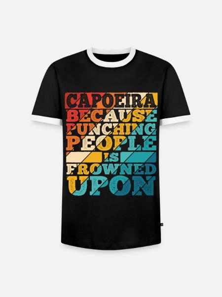 Capoeira - Männer Kontrast-T-Shirt - Schwarz/Weiß
