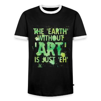 Maler Zeichner für Künstler - Männer Kontrast-T-Shirt - Schwarz/Weiß - Vorne - AI Model Female 172 light (172cm) & AI Model Male 178 light (178cm)