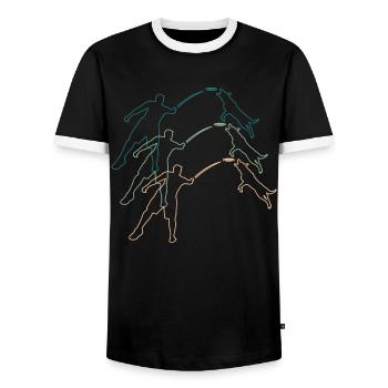 Dresseur de chiens Rétro Vintage Cadeau - T-shirt contrasté Homme - noir/blanc - Devant - AI Model Female 172 light (172cm) & AI Model Male 178 light (178cm)