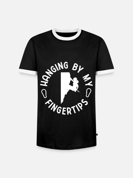 Klettern Bouldern - Männer Kontrast-T-Shirt - Schwarz/Weiß