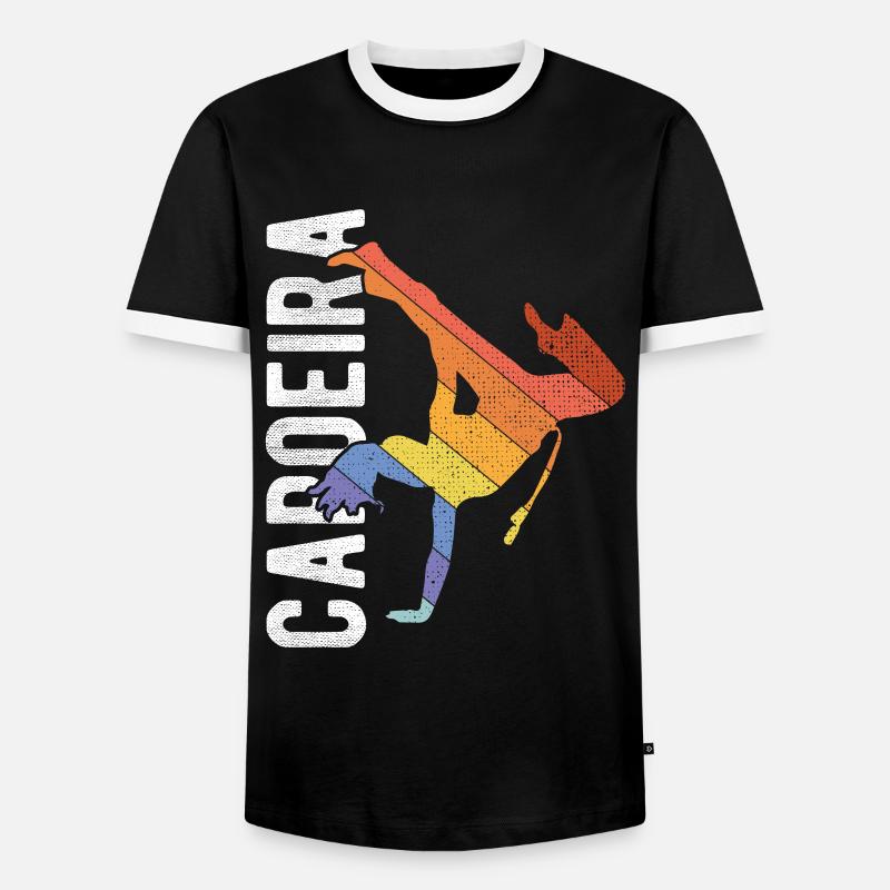 Capoeira - Männer Kontrast-T-Shirt - Schwarz/Weiß