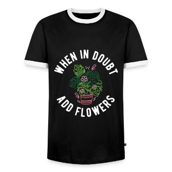 Landschaftsgärtner Hobbygärtner Gärtner - Männer Kontrast-T-Shirt - Schwarz/Weiß - Vorne - AI Model Female 172 light (172cm) & AI Model Male 178 light (178cm)