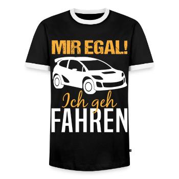 Rennwagen Fahrer Spruch Rallye Motorsport Geschenk - Männer Kontrast-T-Shirt - Schwarz/Weiß - Vorne - AI Model Female 172 light (172cm) & AI Model Male 178 light (178cm)