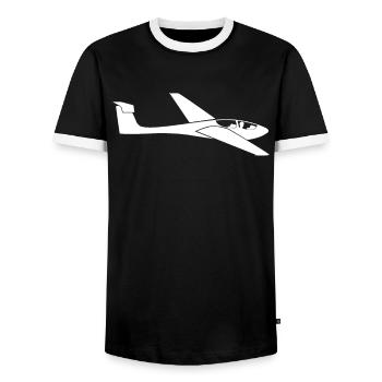 Segelfliegen Segelflugzeug Pilot Flugzeug Geschenk - Männer Kontrast-T-Shirt - Schwarz/Weiß - Vorne - AI Model Female 172 light (172cm) & AI Model Male 178 light (178cm)
