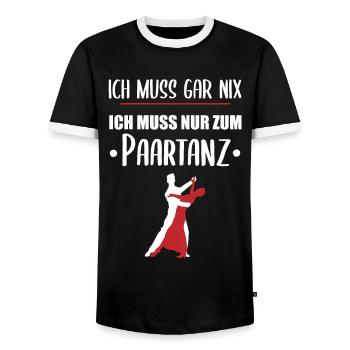 Nur zum Paartanz - Alles Andere ist Optional - Männer Kontrast-T-Shirt - Schwarz/Weiß - Vorne - AI Model Female 172 light (172cm) & AI Model Male 178 light (178cm)
