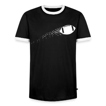 Game Day - Energy & Team Spirit - Men's Ringer Shirt - black/white - Front - AI Model Female 172 light (172cm) & AI Model Male 178 light (178cm)