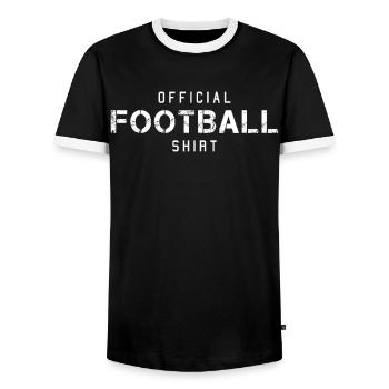 Maillot officiel de football américain - T-shirt contrasté Homme - noir/blanc - Devant - AI Model Female 172 light (172cm) & AI Model Male 178 light (178cm)