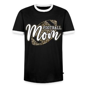 Élégant Football Mom Wild Print - T-shirt contrasté Homme - noir/blanc - Devant - AI Model Female 172 light (172cm) & AI Model Male 178 light (178cm)