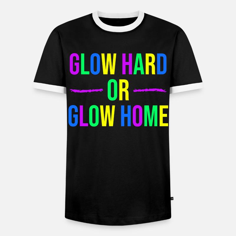 Strahle stark oder strahle daheim - Männer Kontrast-T-Shirt - Schwarz/Weiß