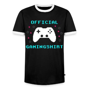 Gamer's Paradise: Game Without Limits - Men's Ringer Shirt - black/white - Front - AI Model Female 172 light (172cm) & AI Model Male 178 light (178cm)
