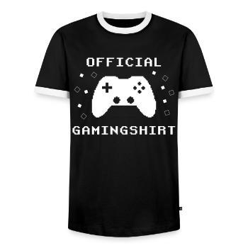Gamer's Paradise: Spiel ohne Grenzen - Männer Kontrast-T-Shirt - Schwarz/Weiß - Vorne - AI Model Female 172 light (172cm) & AI Model Male 178 light (178cm)