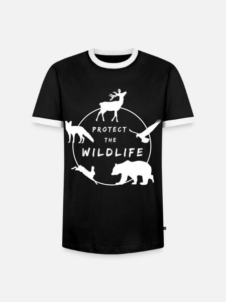 Wildlife, Protection, Nature Awareness - Men's Ringer Shirt - black/white