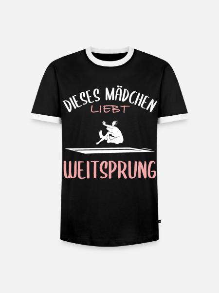 Weitsprung-Liebe - Männer Kontrast-T-Shirt - Schwarz/Weiß