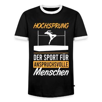 Saut en hauteur Elite Sports Cadeau - T-shirt contrasté Homme - noir/blanc - Devant - AI Model Female 172 light (172cm) & AI Model Male 178 light (178cm)