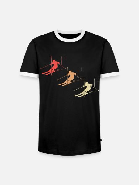 Slalom Championship - Men's Ringer Shirt - black/white