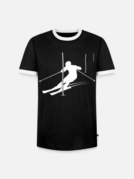 Slalom Champion Gift - Men's Ringer Shirt - black/white