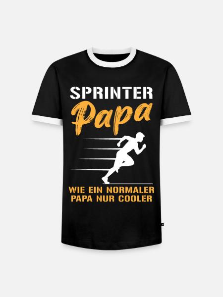Cool Sprinter Dad Fast Lane - Men's Ringer Shirt - black/white