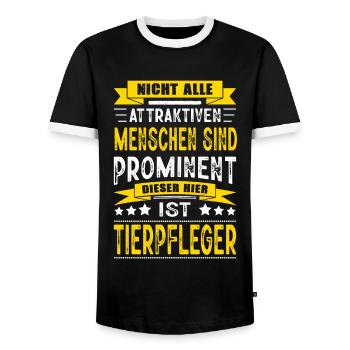 Nicht Alle Menschen Sind Prominent Tierpfleger - Männer Kontrast-T-Shirt - Schwarz/Weiß - Vorne - AI Model Female 172 light (172cm) & AI Model Male 178 light (178cm)