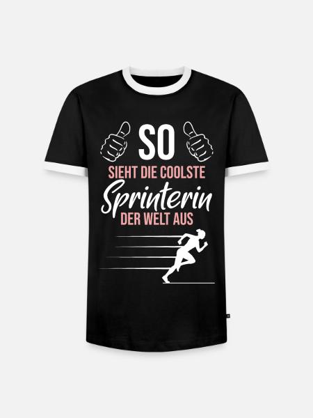 Coolste Sprinterin – Weltklasse - Männer Kontrast-T-Shirt - Schwarz/Weiß